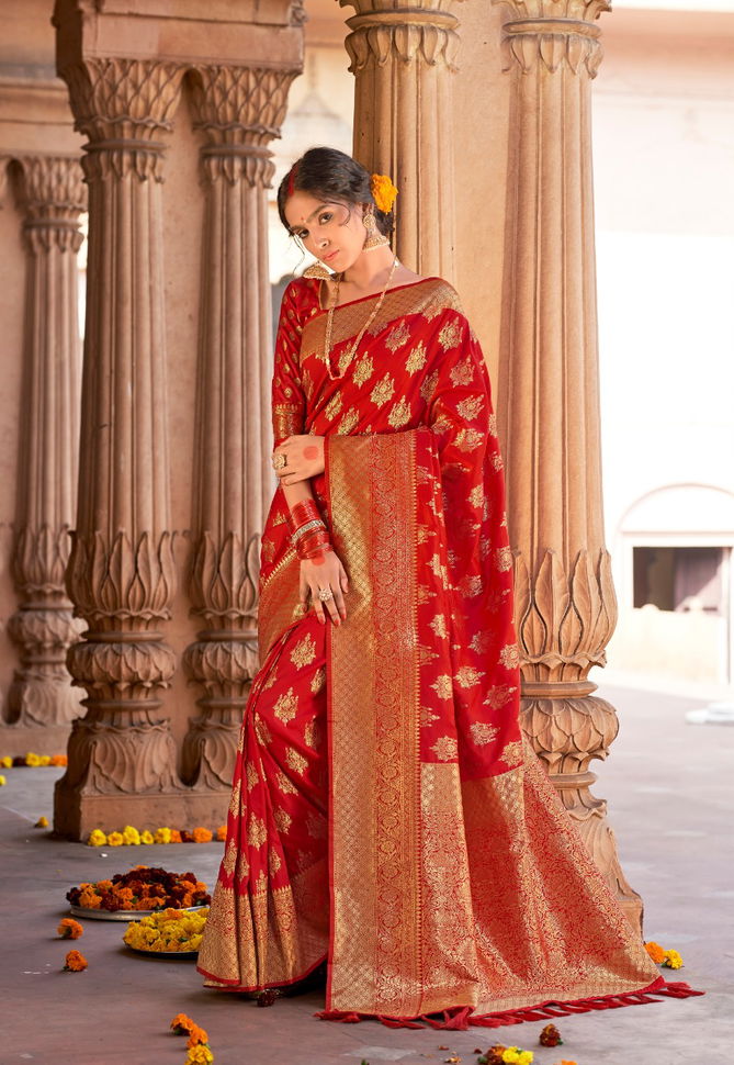 Rajpath Aasmaan Weaving Silk Wedding Saree Catalog
